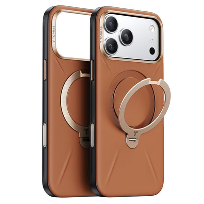 Coque MagSafe pour Apple iPhone 18 Pro / 17 Pro, Torras, Cuir QPRO, Marron