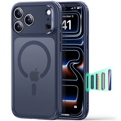 Coque MagSafe pour Apple iPhone 18 Pro, ESR, Classic Hybrid, Bleu Satiné