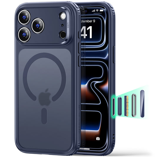 Coque MagSafe pour Apple iPhone 18 Pro, ESR, Classic Hybrid, Bleu Satiné