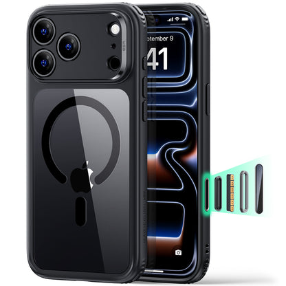 Coque MagSafe pour Apple iPhone 18 Pro, ESR, Classic Hybrid, Noir Transparent