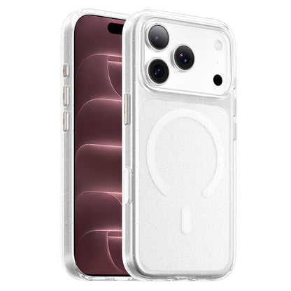 Coque MagSafe pour Apple iPhone 18 Pro Max / 17 Pro Max, Blueo, Crystal Pro Anti-Drop Glitter, transparente