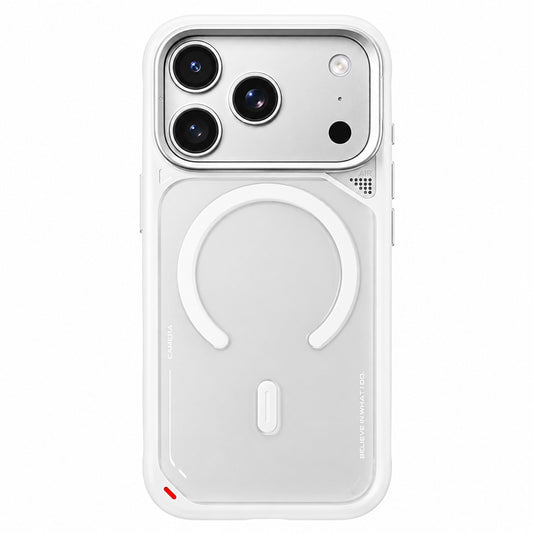 Coque MagSafe pour Apple iPhone 18 Pro Max / 17 Pro Max, Blueo, support dissipateur de chaleur, blanc satiné