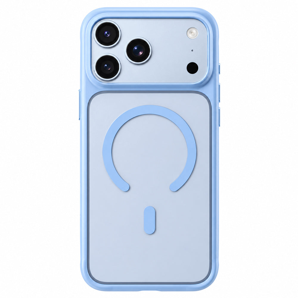 Coque MagSafe pour Apple iPhone 18 Pro Max / 17 Pro Max, Blueo, douce pour la peau et antichoc, bleu satiné