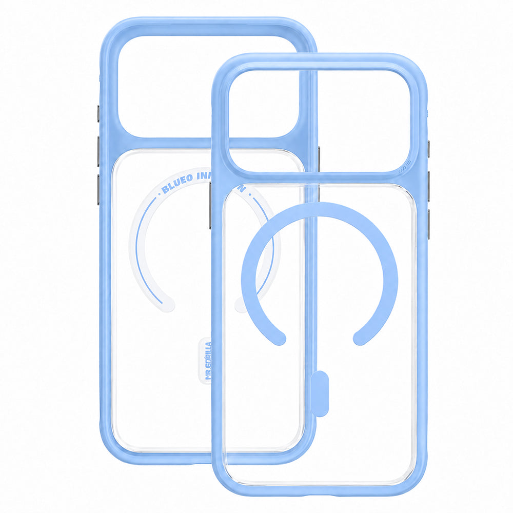 Coque MagSafe pour Apple iPhone 18 Pro Max / 17 Pro Max, Blueo, douce pour la peau et antichoc, bleu satiné
