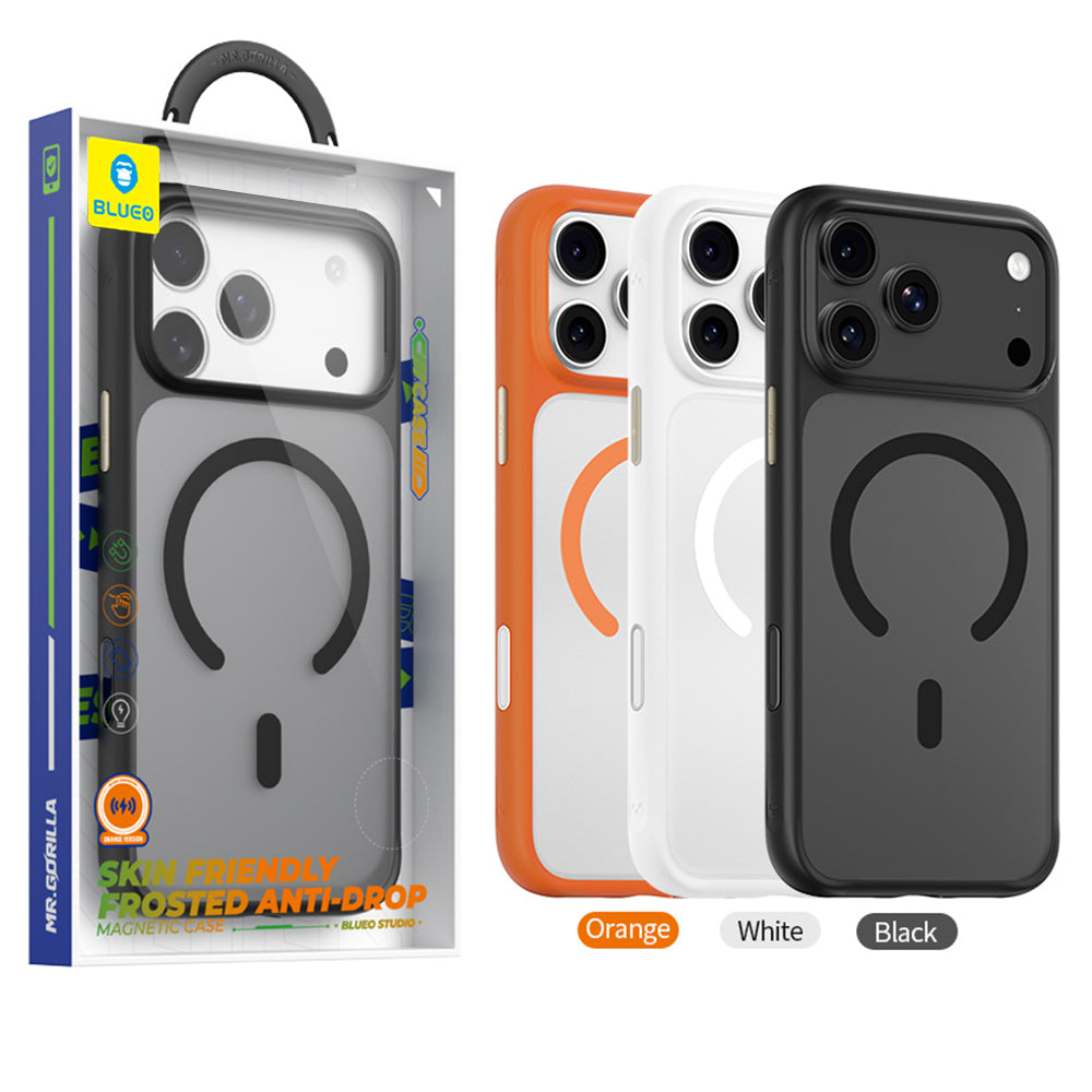 Coque MagSafe pour Apple iPhone 18 Pro Max / 17 Pro Max, Blueo, douce pour la peau et antichoc, bleu satiné