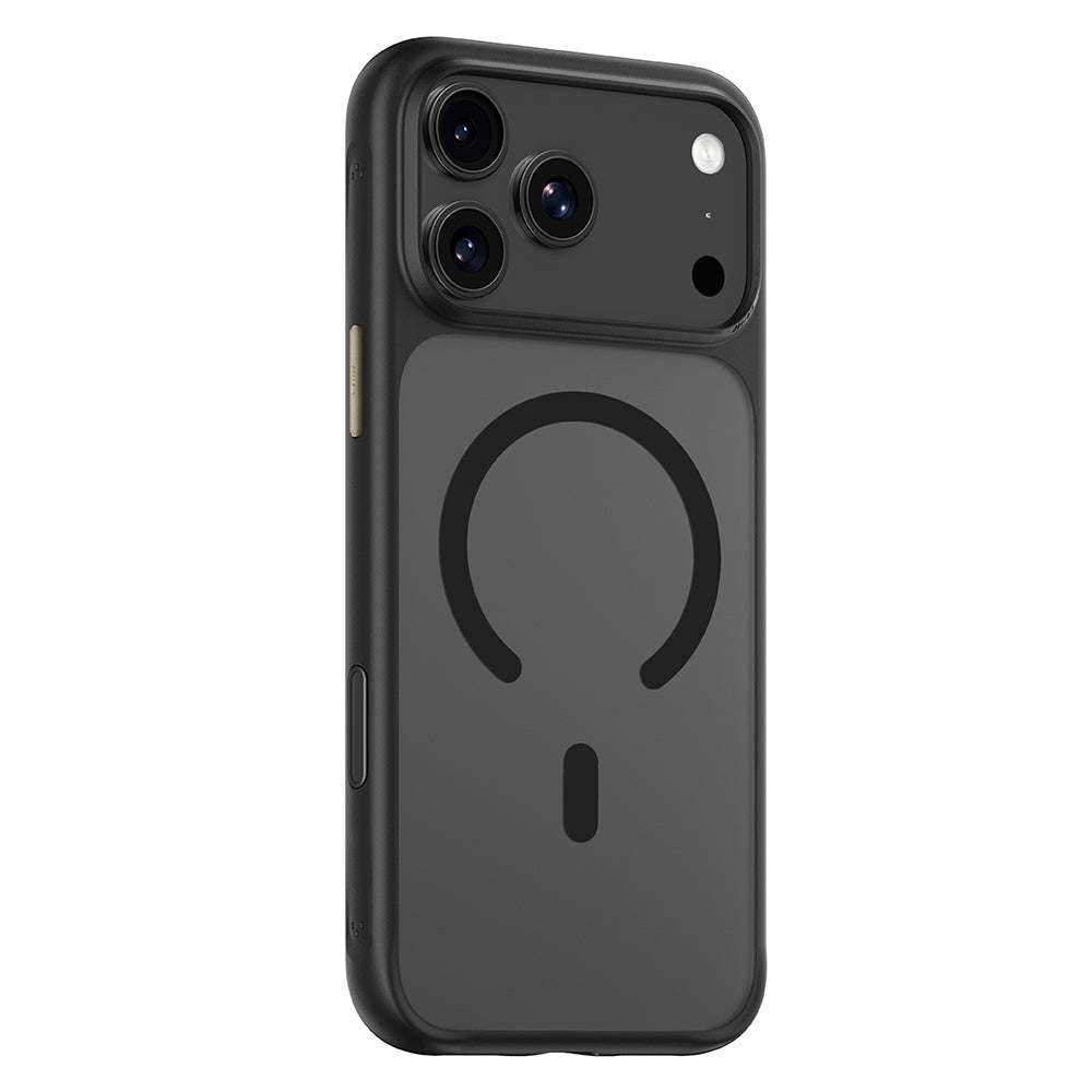 Coque MagSafe pour Apple iPhone 18 Pro Max / 17 Pro Max, Blueo, douce pour la peau et antichoc, noire satinée