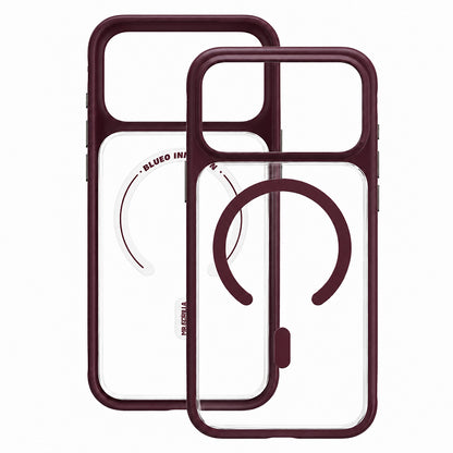 Coque MagSafe pour Apple iPhone 18 Pro Max / 17 Pro Max, Blueo, douce pour la peau et antichoc, bordeaux satiné