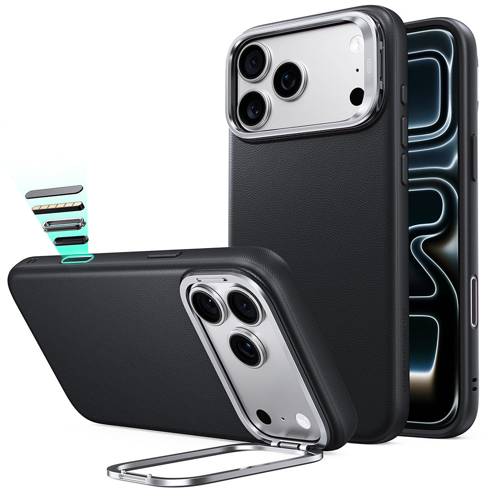 Coque MagSafe pour Apple iPhone 18 Pro Max / 17 Pro Max, ESR, Atelier avec support, Noire
