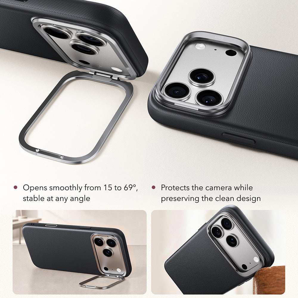 Coque MagSafe pour Apple iPhone 18 Pro Max / 17 Pro Max, ESR, Atelier avec support, Noire