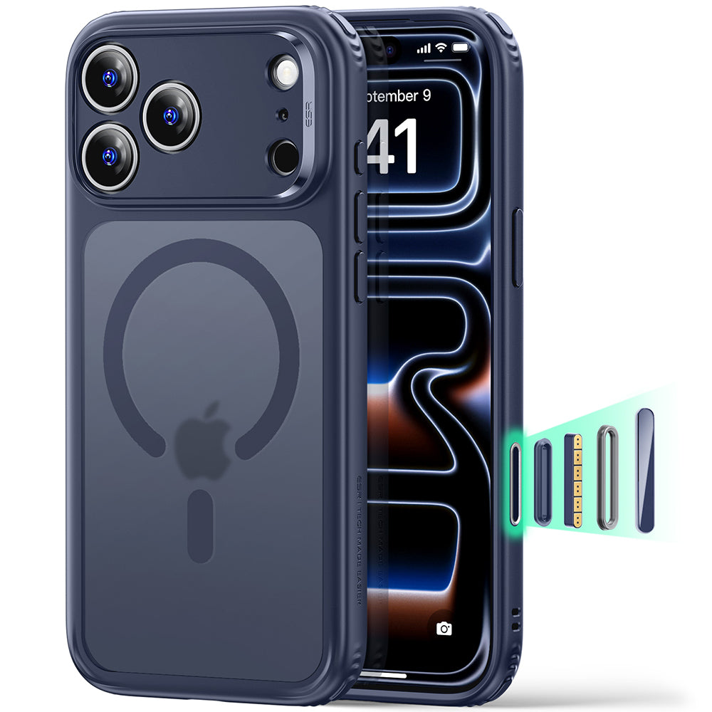 Coque MagSafe pour Apple iPhone 18 Pro Max / 17 Pro Max, ESR, Classic Hybrid, Bleu Satiné