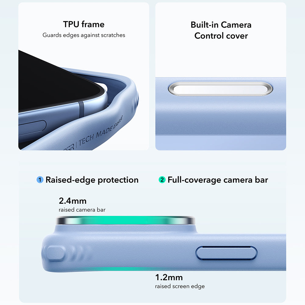 Coque MagSafe pour Apple iPhone 18 Pro Max / 17 Pro Max, ESR, Classic Hybrid Kickstand, Bleu Satiné