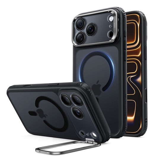 Coque MagSafe pour Apple iPhone 18 Pro Max / 17 Pro Max, ESR, Classic Hybrid Kickstand, Noir Satiné