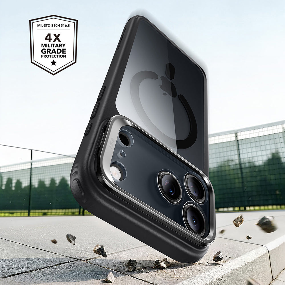 Coque MagSafe pour Apple iPhone 18 Pro Max / 17 Pro Max, ESR, Classic Hybrid Kickstand, Noire Transparente