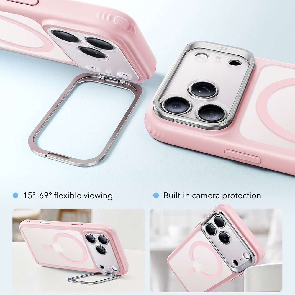 Coque MagSafe pour Apple iPhone 18 Pro Max / 17 Pro Max, ESR, Classic Hybrid Kickstand, Rose Satiné
