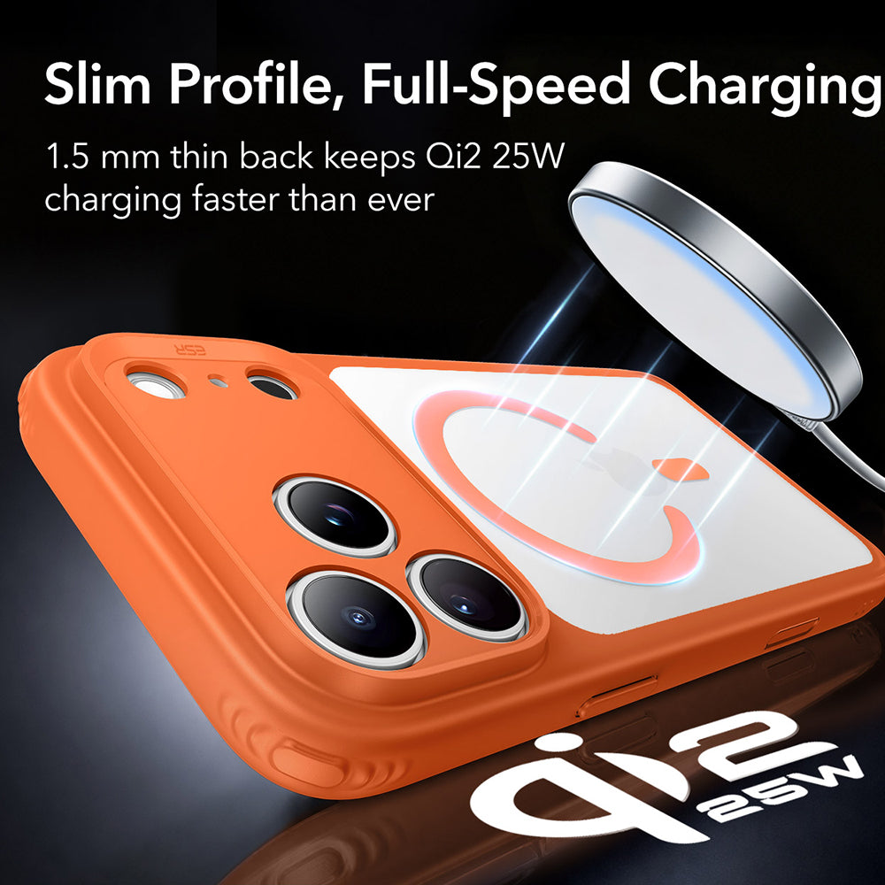 Coque MagSafe pour Apple iPhone 18 Pro Max / 17 Pro Max, ESR, Classic Hybrid, Orange Satinée