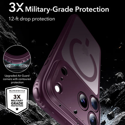 Coque MagSafe pour Apple iPhone 18 Pro Max / 17 Pro Max, ESR, Classic Hybrid, Bordeaux Foncé Satiné