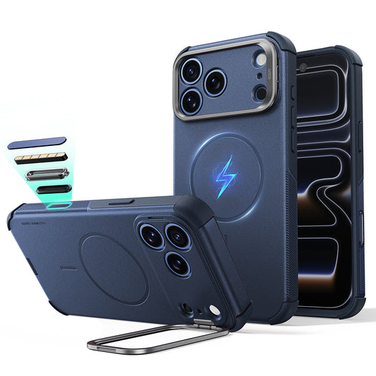 Coque MagSafe pour Apple iPhone 18 Pro Max / 17 Pro Max, ESR, Cyber Armor Kickstand, Bleue