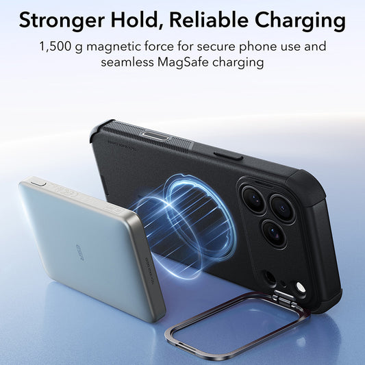 Coque MagSafe pour Apple iPhone 18 Pro Max / 17 Pro Max, ESR, Cyber Armor Kickstand, Noire