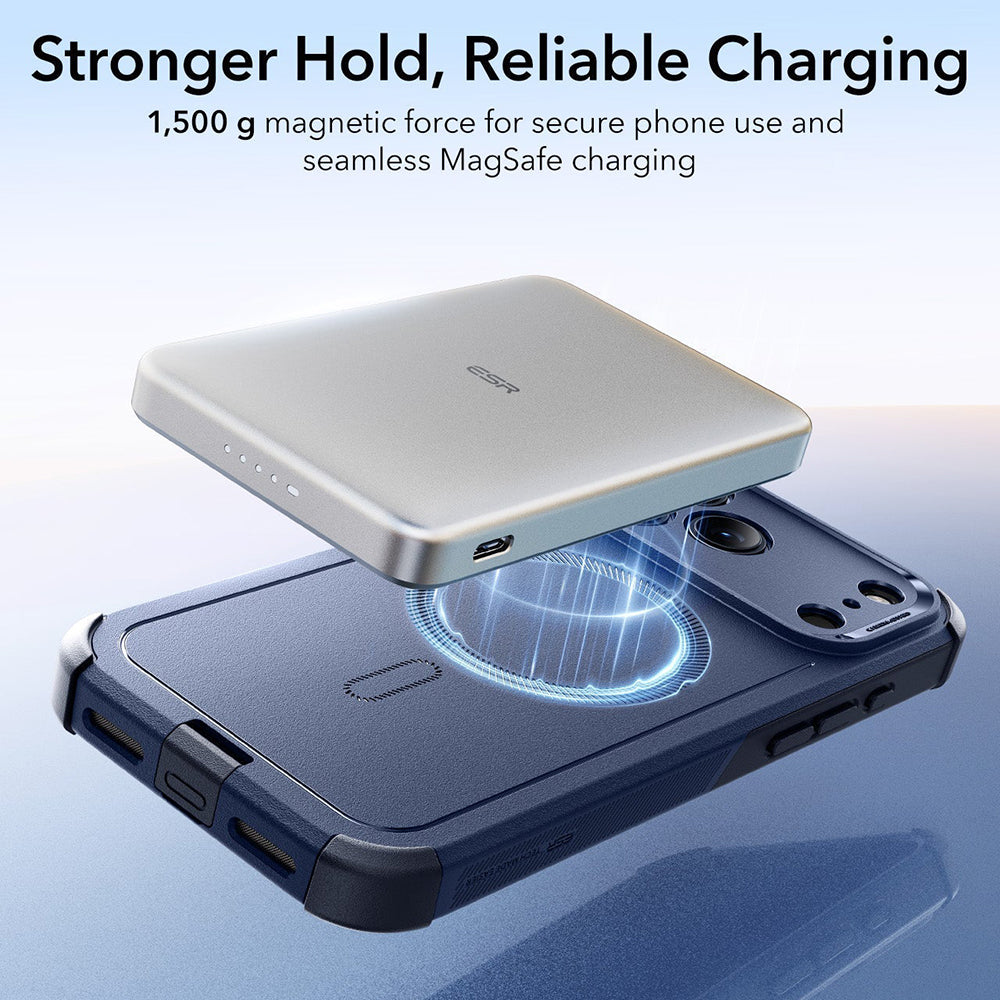 Coque MagSafe pour Apple iPhone 18 Pro Max / 17 Pro Max, ESR, Cyber, Bleu marine