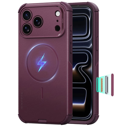 Coque MagSafe pour Apple iPhone 18 Pro Max / 17 Pro Max, ESR, Cyber, Bordeaux Foncé Satiné