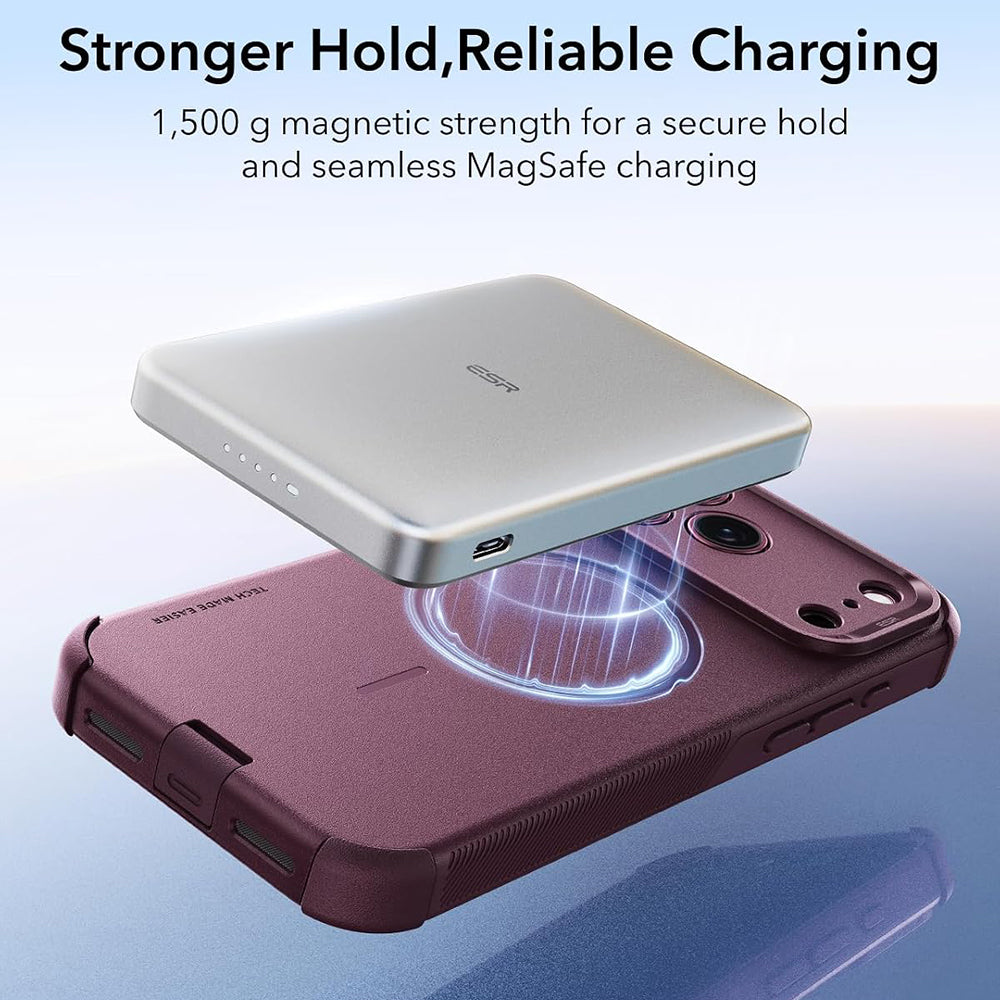 Coque MagSafe pour Apple iPhone 18 Pro Max / 17 Pro Max, ESR, Cyber, Bordeaux Foncé Satiné