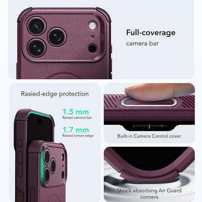 Coque MagSafe pour Apple iPhone 18 Pro Max / 17 Pro Max, ESR, Cyber, Bordeaux Foncé Satiné