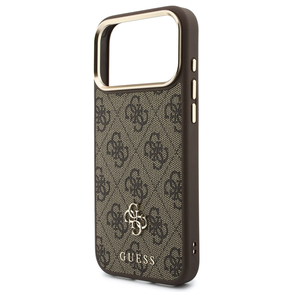Coque MagSafe pour Apple iPhone 18 Pro Max / 17 Pro Max, Guess, 4G Cardslot & Big Strap, marron
