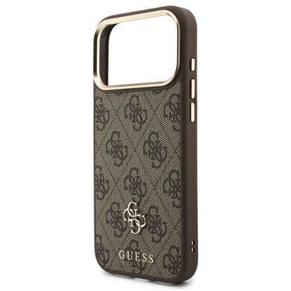 Coque MagSafe pour Apple iPhone 18 Pro Max / 17 Pro Max, Guess, 4G Cardslot & Big Strap, marron