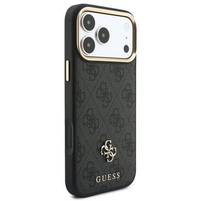 Coque MagSafe pour Apple iPhone 18 Pro Max / 17 Pro Max, Guess, 4G Cardslot & Big Strap, noire