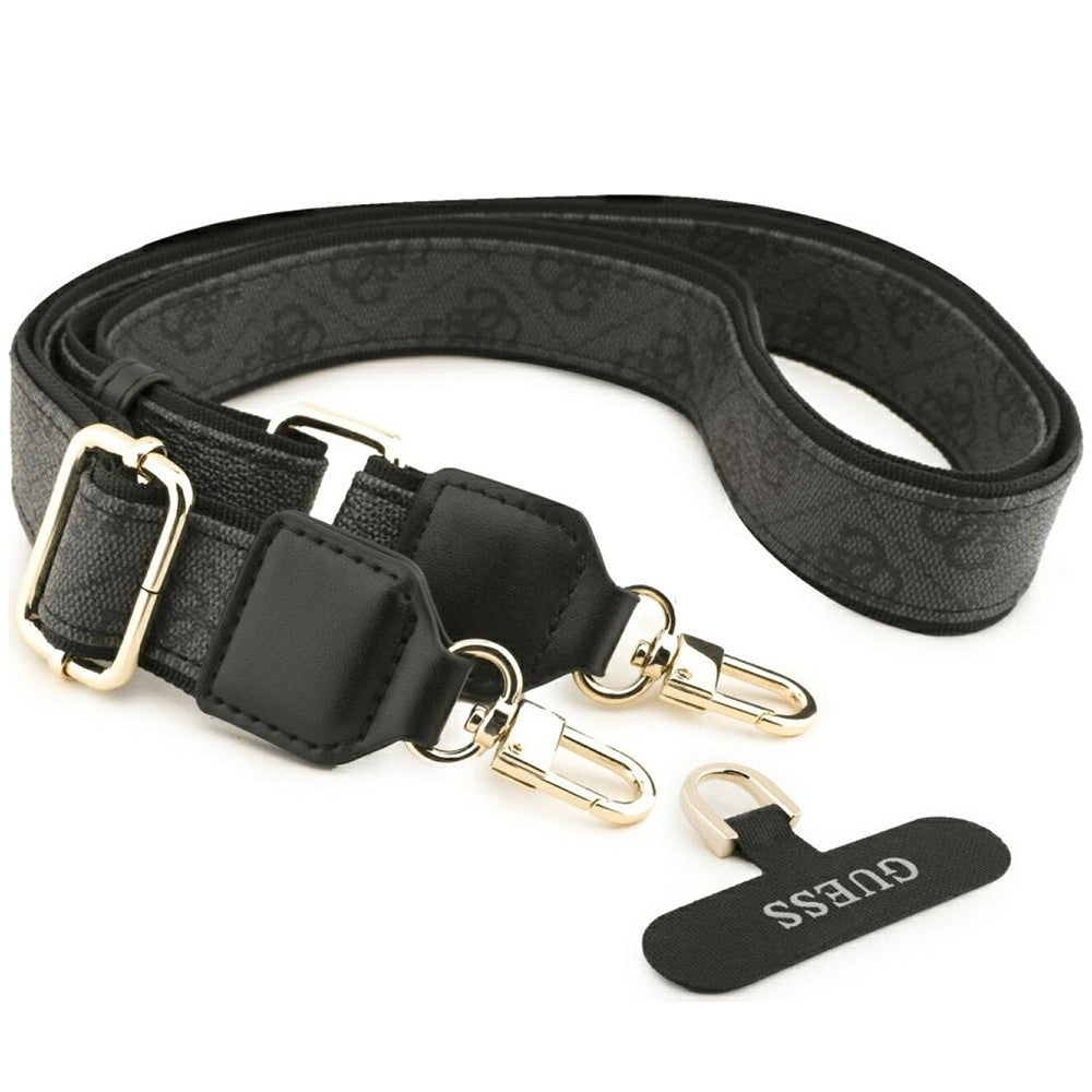 Coque MagSafe pour Apple iPhone 18 Pro Max / 17 Pro Max, Guess, 4G Cardslot & Big Strap, noire