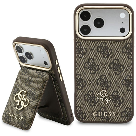 Coque MagSafe pour Apple iPhone 18 Pro Max / 17 Pro Max, Guess, 4G Cardslot, marron