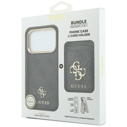 Coque MagSafe pour Apple iPhone 18 Pro Max / 17 Pro Max, Guess, 4G Cardslot, noire