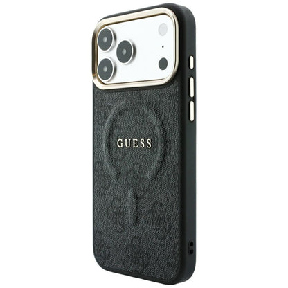 Coque MagSafe pour Apple iPhone 18 Pro Max / 17 Pro Max, Guess, 4G Embossed Classic, Noire