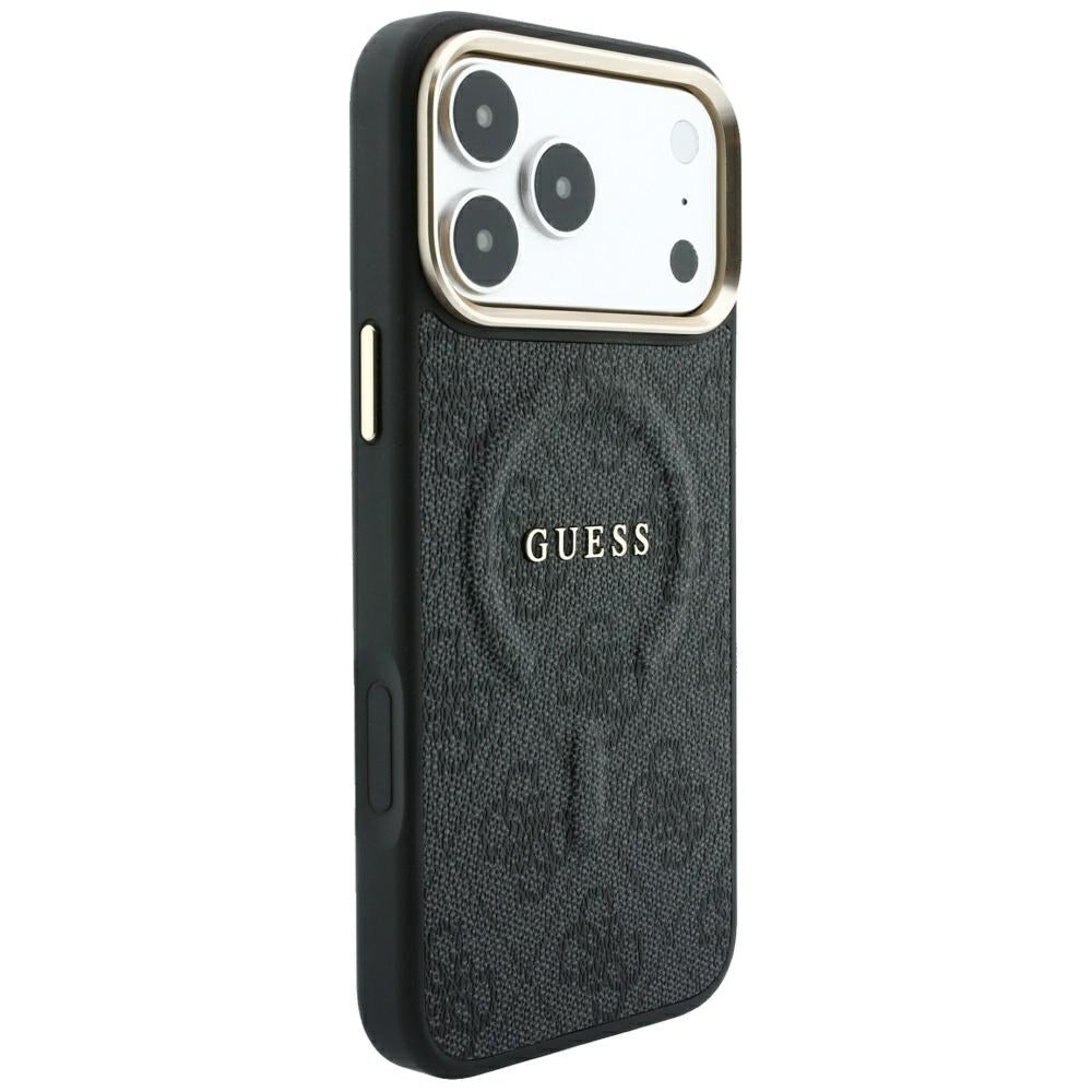 Coque MagSafe pour Apple iPhone 18 Pro Max / 17 Pro Max, Guess, 4G Embossed Classic, Noire
