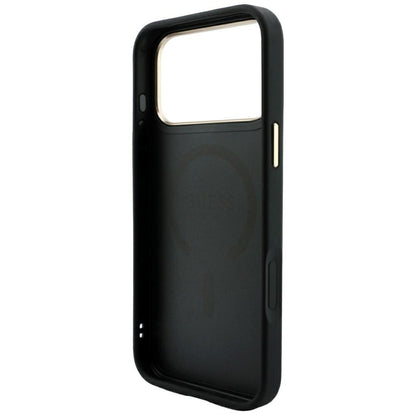 Coque MagSafe pour Apple iPhone 18 Pro Max / 17 Pro Max, Guess, 4G Embossed Classic, Noire