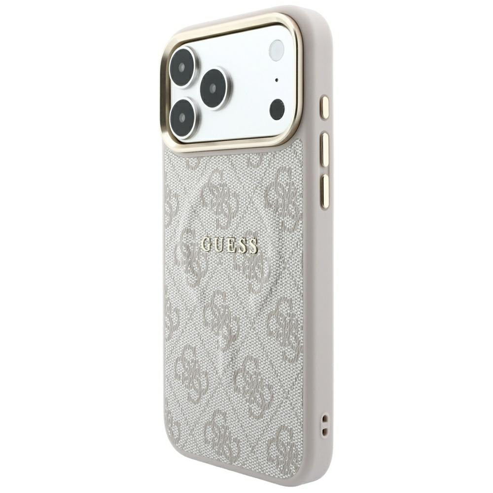 Coque MagSafe pour Apple iPhone 18 Pro Max / 17 Pro Max, Guess, 4G Embossed Classic, Rose