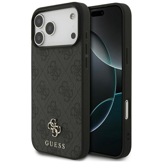 Coque MagSafe pour Apple iPhone 18 Pro Max / 17 Pro Max, Guess, 4G Small and Classic, Noire
