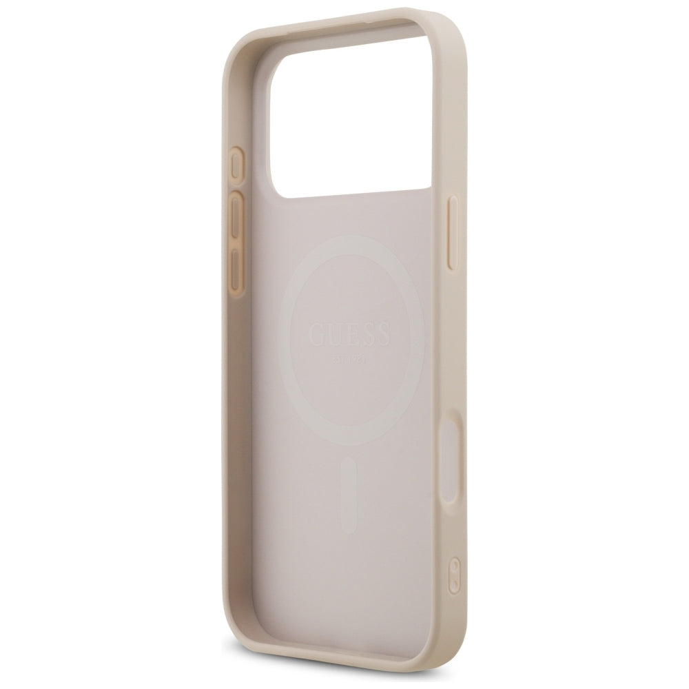 Coque MagSafe pour Apple iPhone 18 Pro Max / 17 Pro Max, Guess, 4G Small and Classic, Rose