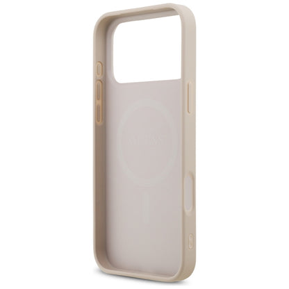 Coque MagSafe pour Apple iPhone 18 Pro Max / 17 Pro Max, Guess, 4G Small and Classic, Rose