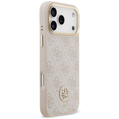 Coque MagSafe pour Apple iPhone 18 Pro Max / 17 Pro Max, Guess, logo 4G strass, rose