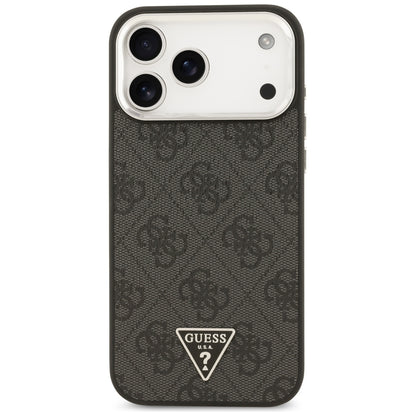 Coque MagSafe pour Apple iPhone 18 Pro Max / 17 Pro Max, Guess, Logo Triangle 4G, Noire