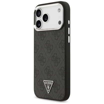 Coque MagSafe pour Apple iPhone 18 Pro Max / 17 Pro Max, Guess, Logo Triangle 4G, Noire