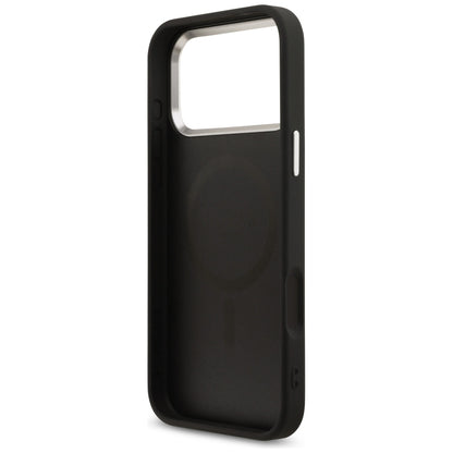 Coque MagSafe pour Apple iPhone 18 Pro Max / 17 Pro Max, Guess, Logo Triangle 4G, Noire