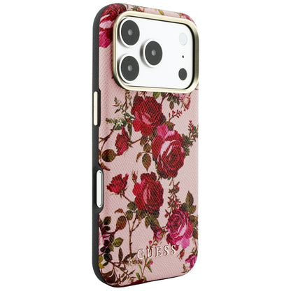 MagSafe Case for Apple iPhone 18 Pro Max / 17 Pro Max, Guess, Blossom Roses Print, Pink
