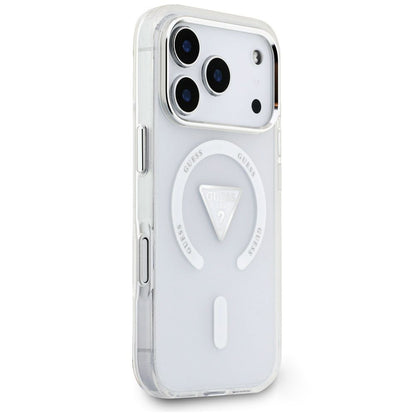 Coque MagSafe pour Apple iPhone 18 Pro Max / 17 Pro Max, Guess, IML Gradient Triangle Logo, transparente