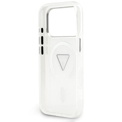 Coque MagSafe pour Apple iPhone 18 Pro Max / 17 Pro Max, Guess, IML Gradient Triangle Logo, transparente