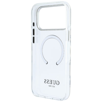 Coque MagSafe pour Apple iPhone 18 Pro Max / 17 Pro Max, Guess, Contour Métallique, Argentée