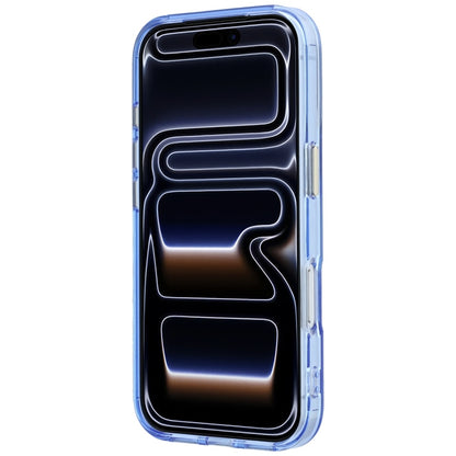 Coque MagSafe pour Apple iPhone 18 Pro Max / 17 Pro Max, Guess, Support Anneau Logo Métal Script, Bleu