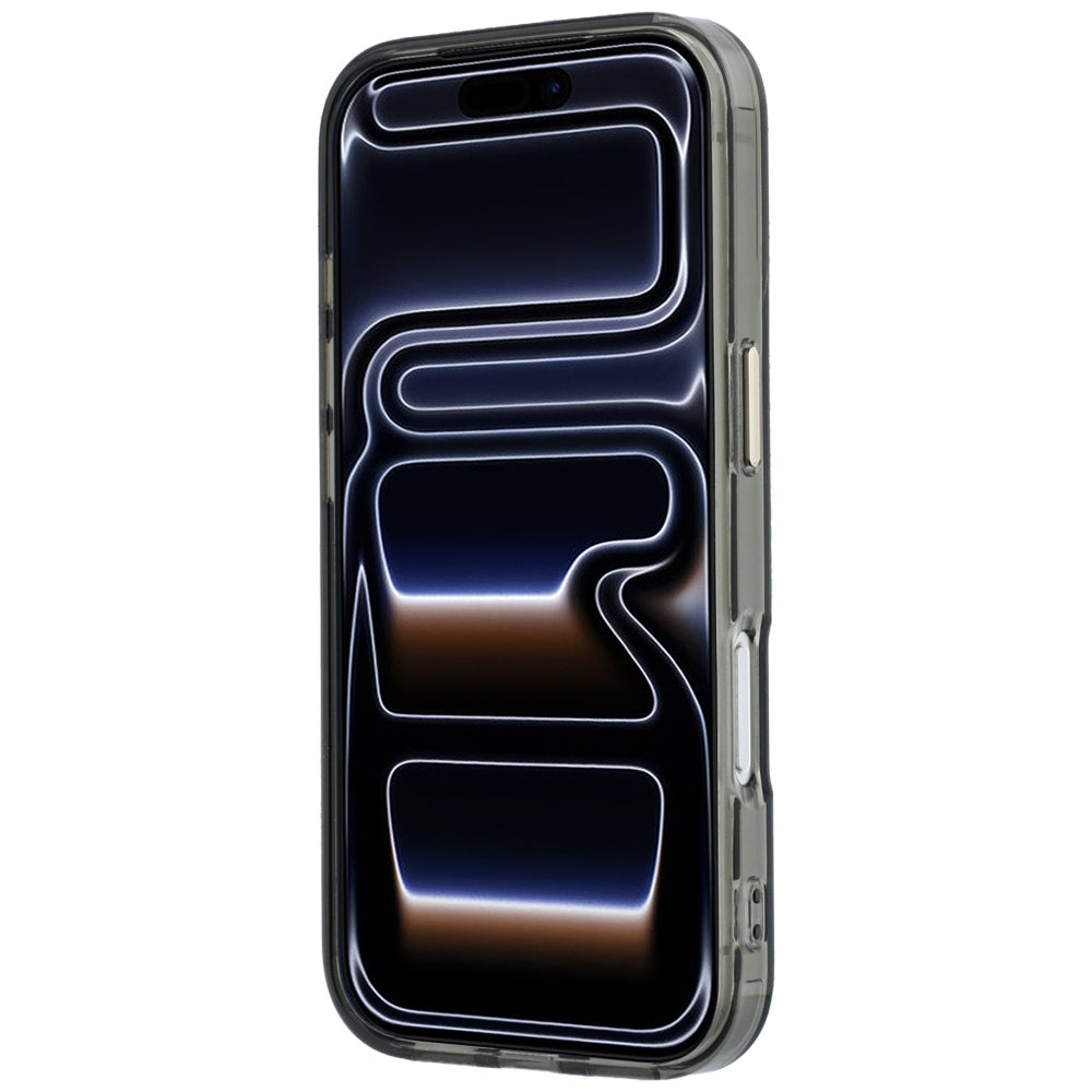 Coque MagSafe pour Apple iPhone 18 Pro Max / 17 Pro Max, Guess, Support Anneau Logo Métal Script, Noire