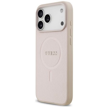 MagSafe Case for Apple iPhone 18 Pro Max / 17 Pro Max, Guess, Saffiano, Pink